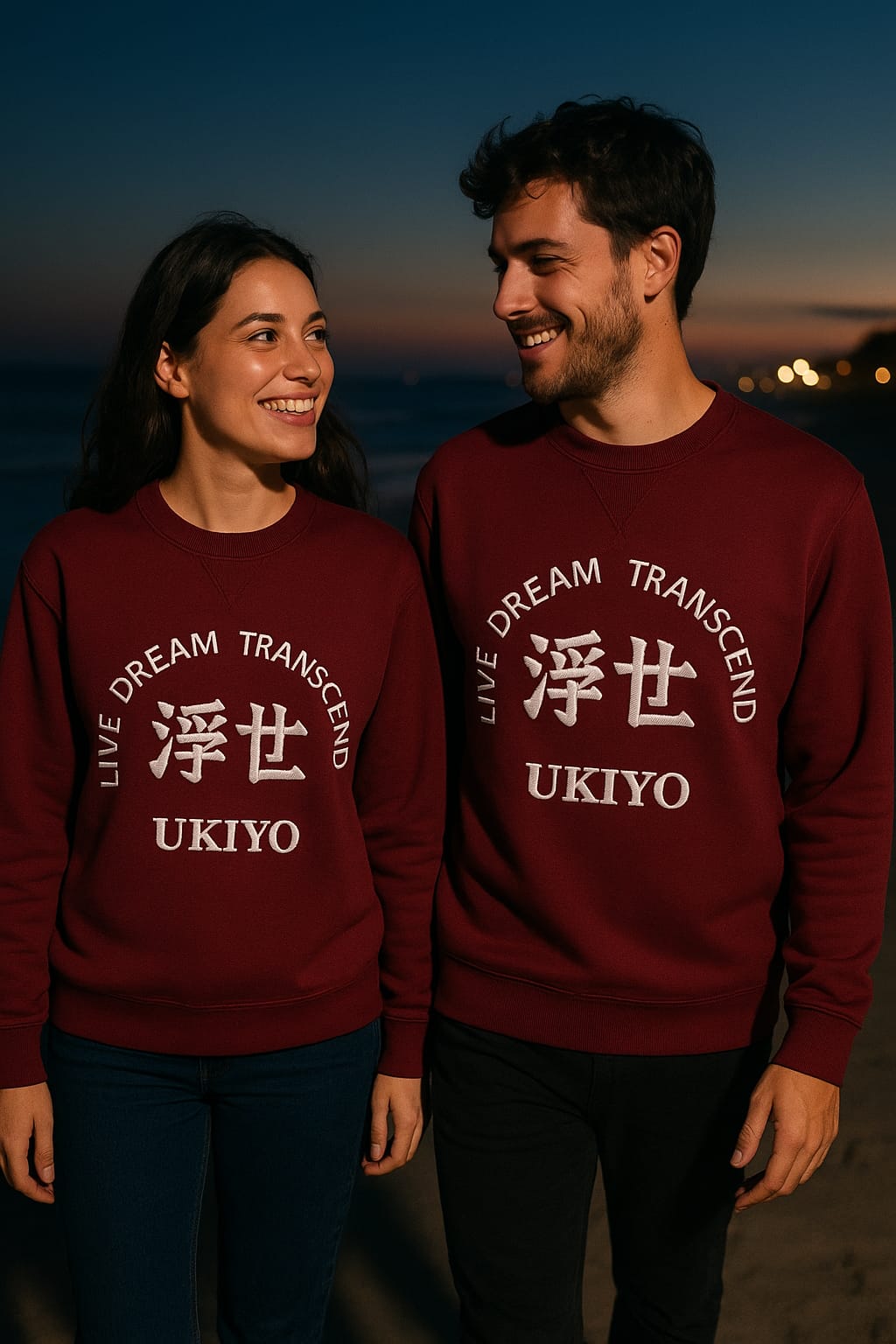 Sudadera bordado Shashiko 20x24 cm "UKIYO" – Vive, Sueña, Trasciende